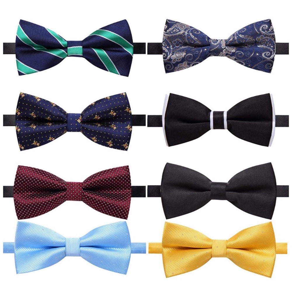 MEN’S 8 PACK CLIP ON BOW TIE BUNDLE SET *NWT*